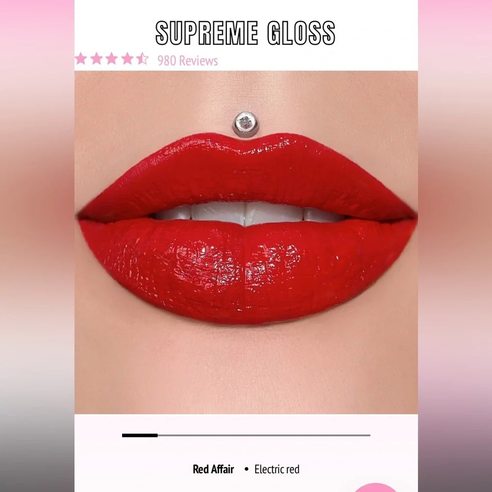 Jeffree Star Supreme Lip Gloss in Red Affair, NEW!
